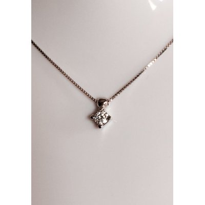 Girocollo punto luce in oro con diamante ref. CLN1108B