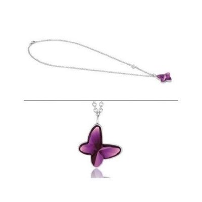 Nomination Collana BUTTERFLY in acciaio e 1 pietra Swarovski (VIOLA) 021370-001