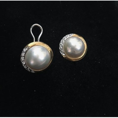 Asayo orecchino in oro con perla e diamanti ref. AOP12638