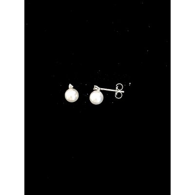 Orecchino in oro con perla e diamanti ref. OB301