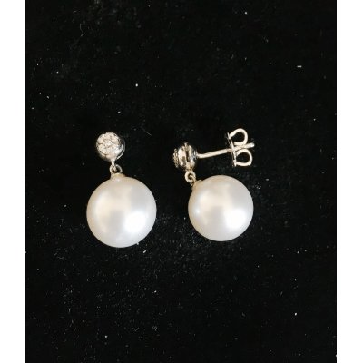 Orecchino in oro con perla diamanti ref. ADB1578