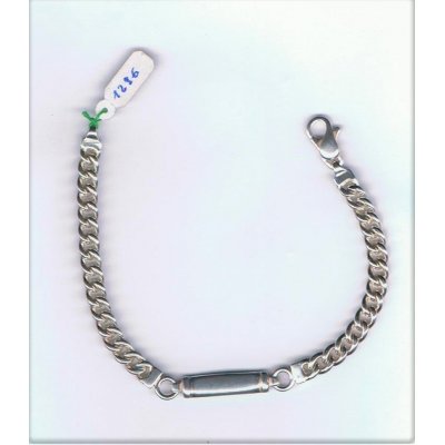 Silver Bracciale targa ref. 1296
