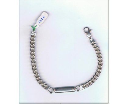 Silver Bracciale targa ref. 1296