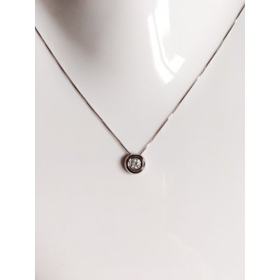 Girocollo punto luce in oro con diamante ref. CLN1107