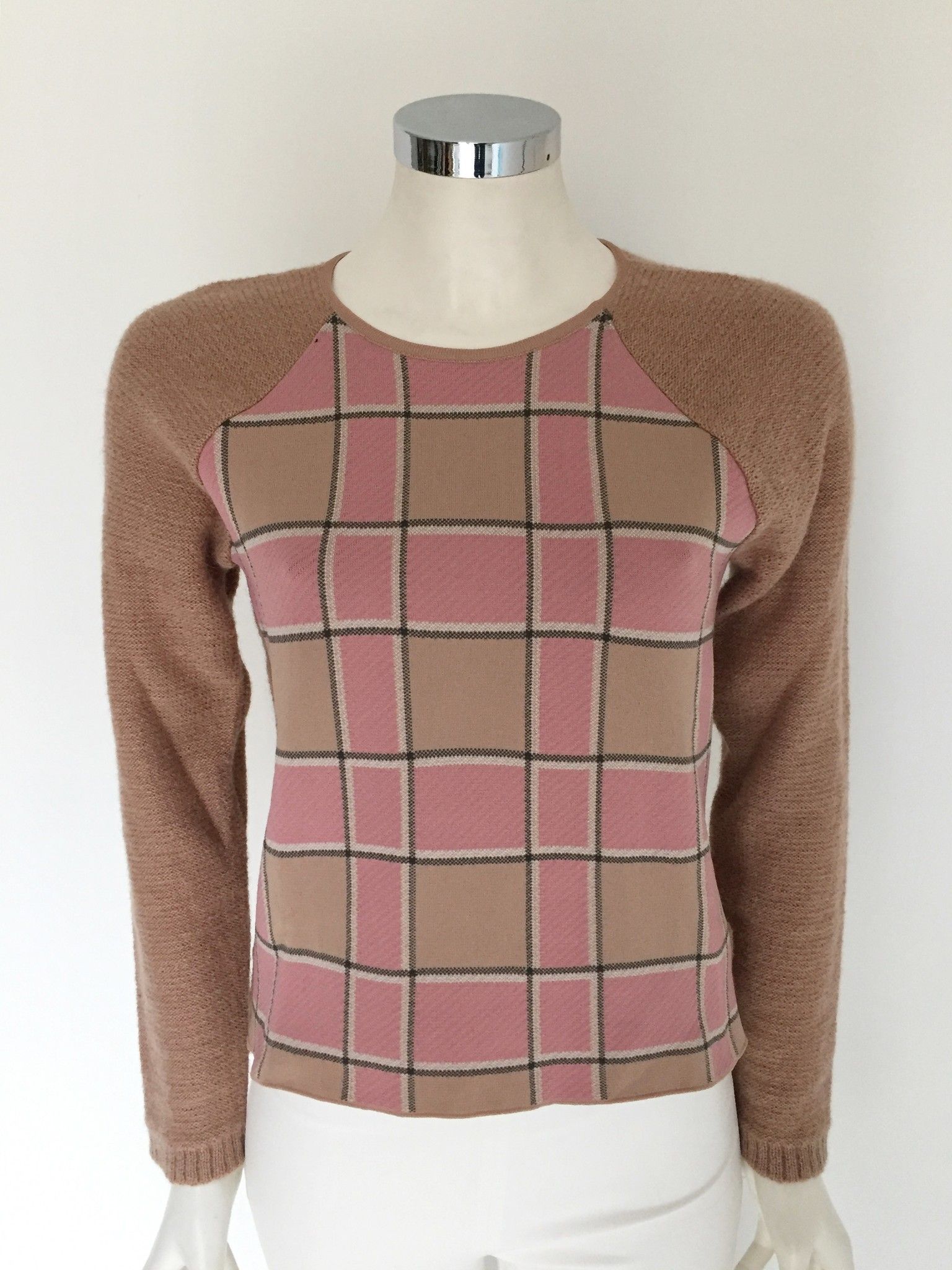 Katia G. Short Sweater Plaid Insert Cod.K34607M