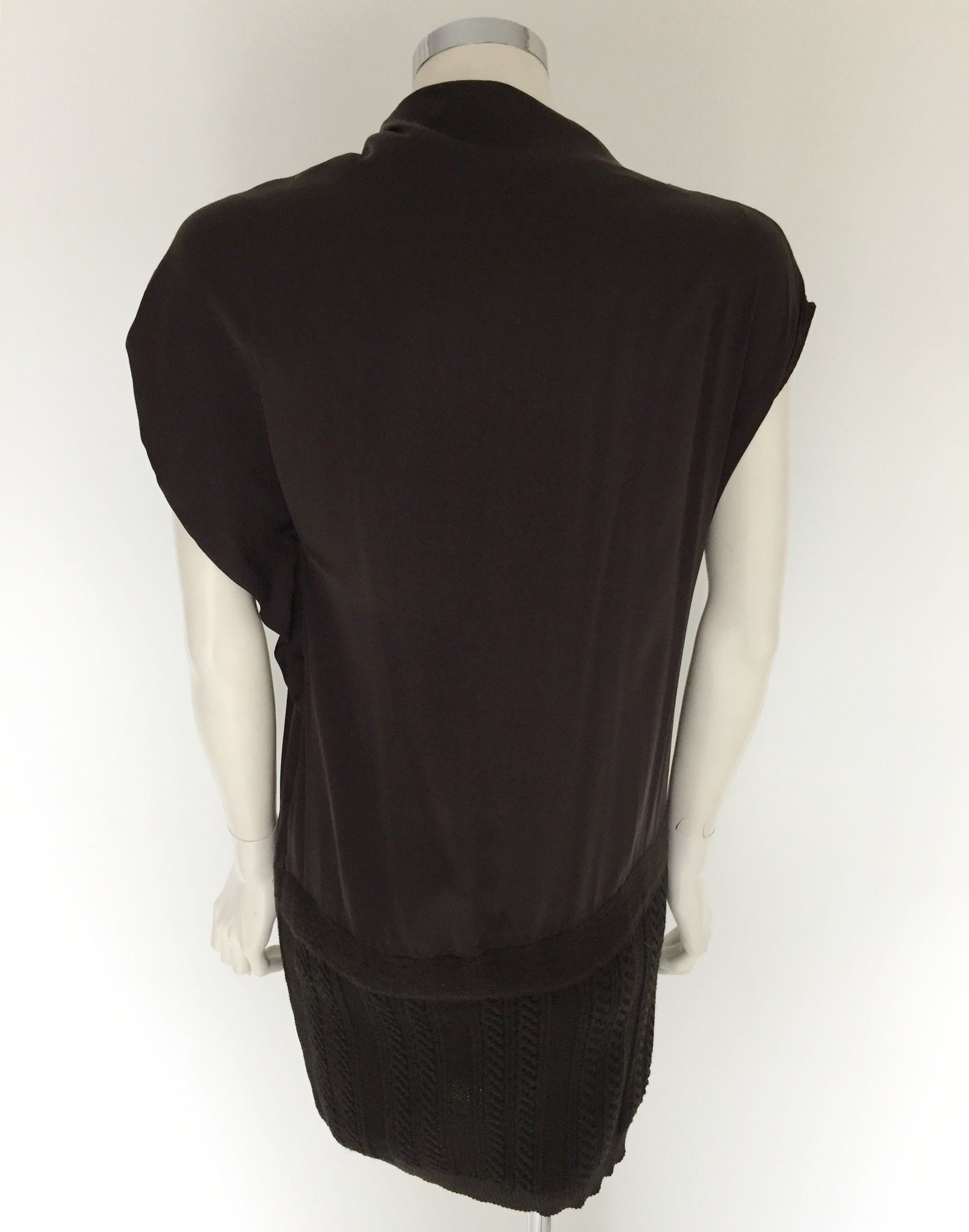 Katia G. Sleeveless wool dress with silk Panel Cod.10245