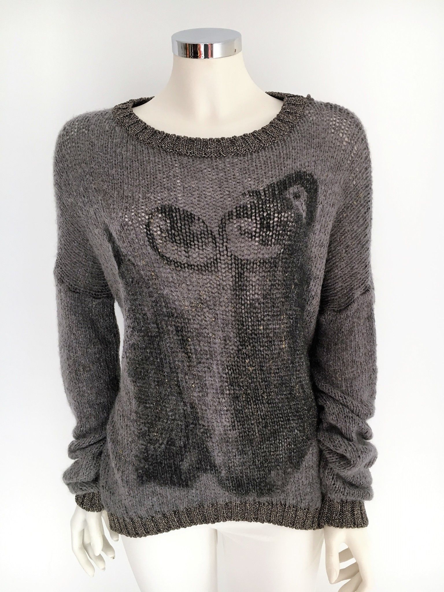 LadyBug Sweater with wool and Lurex print Cod.SF868