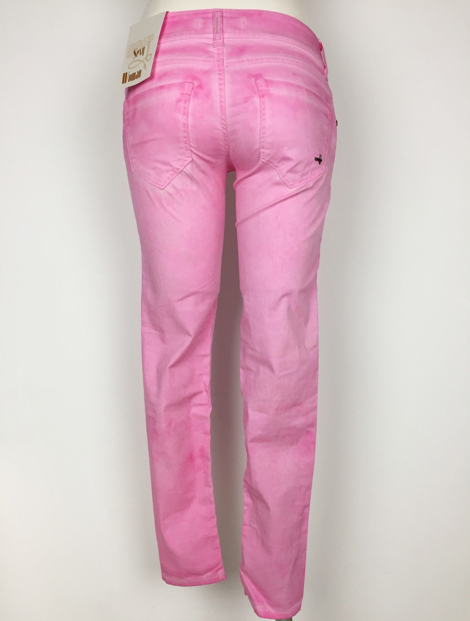 Jeans Sexy Woman in Cotone Leggero con Stampa Fiori Cod.P414623