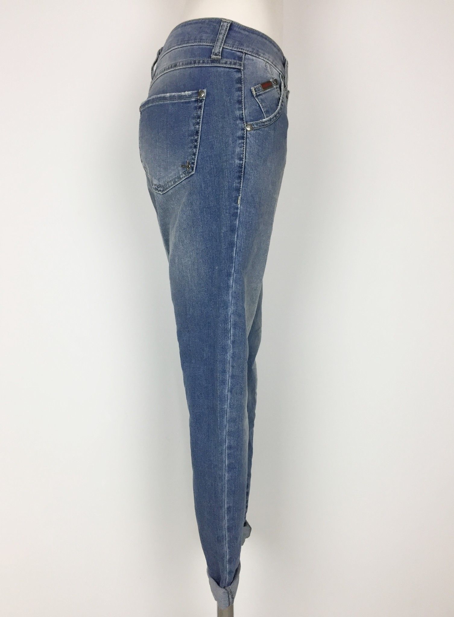 Jeans Sexy Woman Mod.Boyfriend con Fiori Dipinti Cod.SWP6514