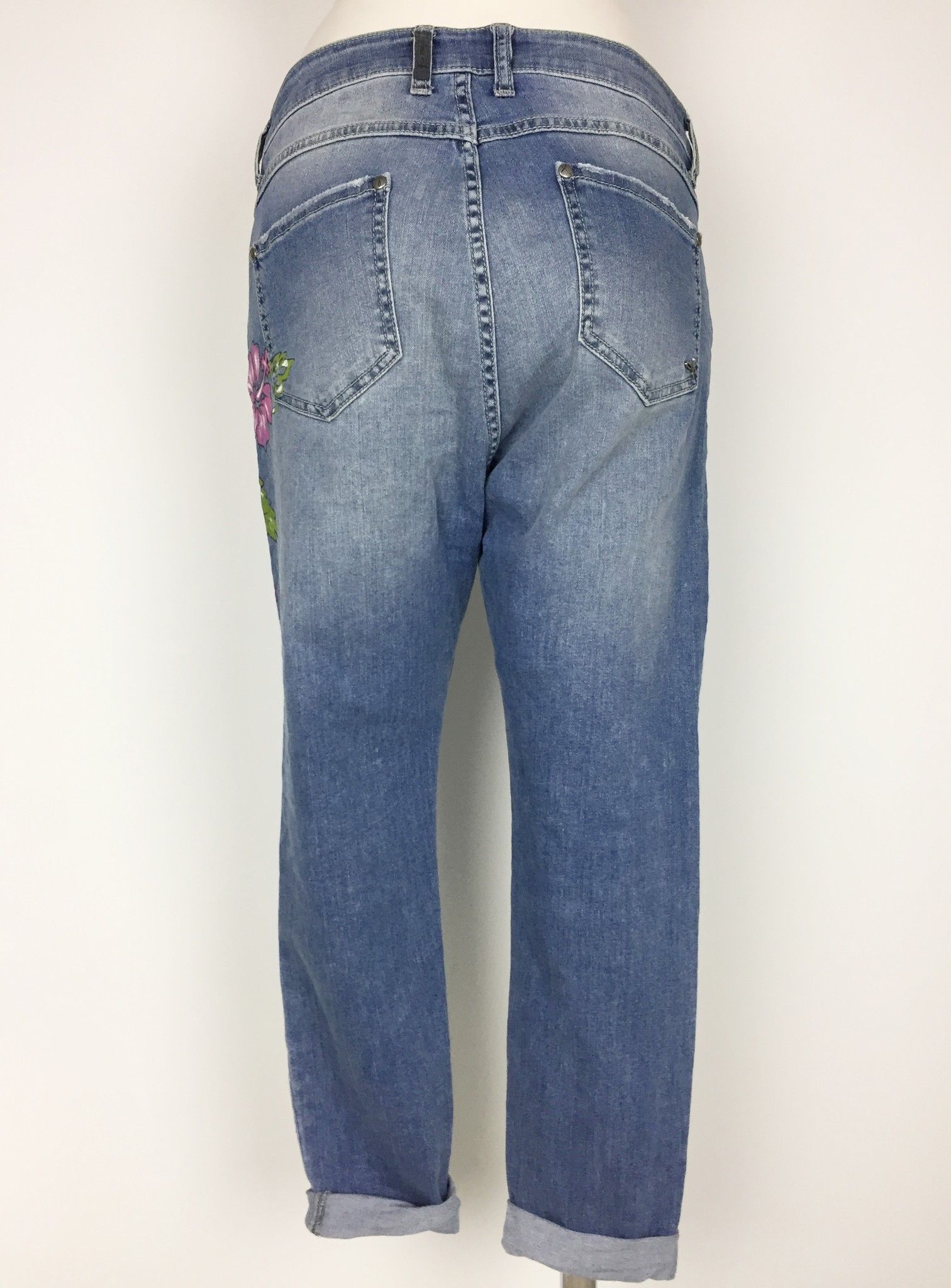 Sexy Woman Jeans with Painted Flowers Cod.SWP6514