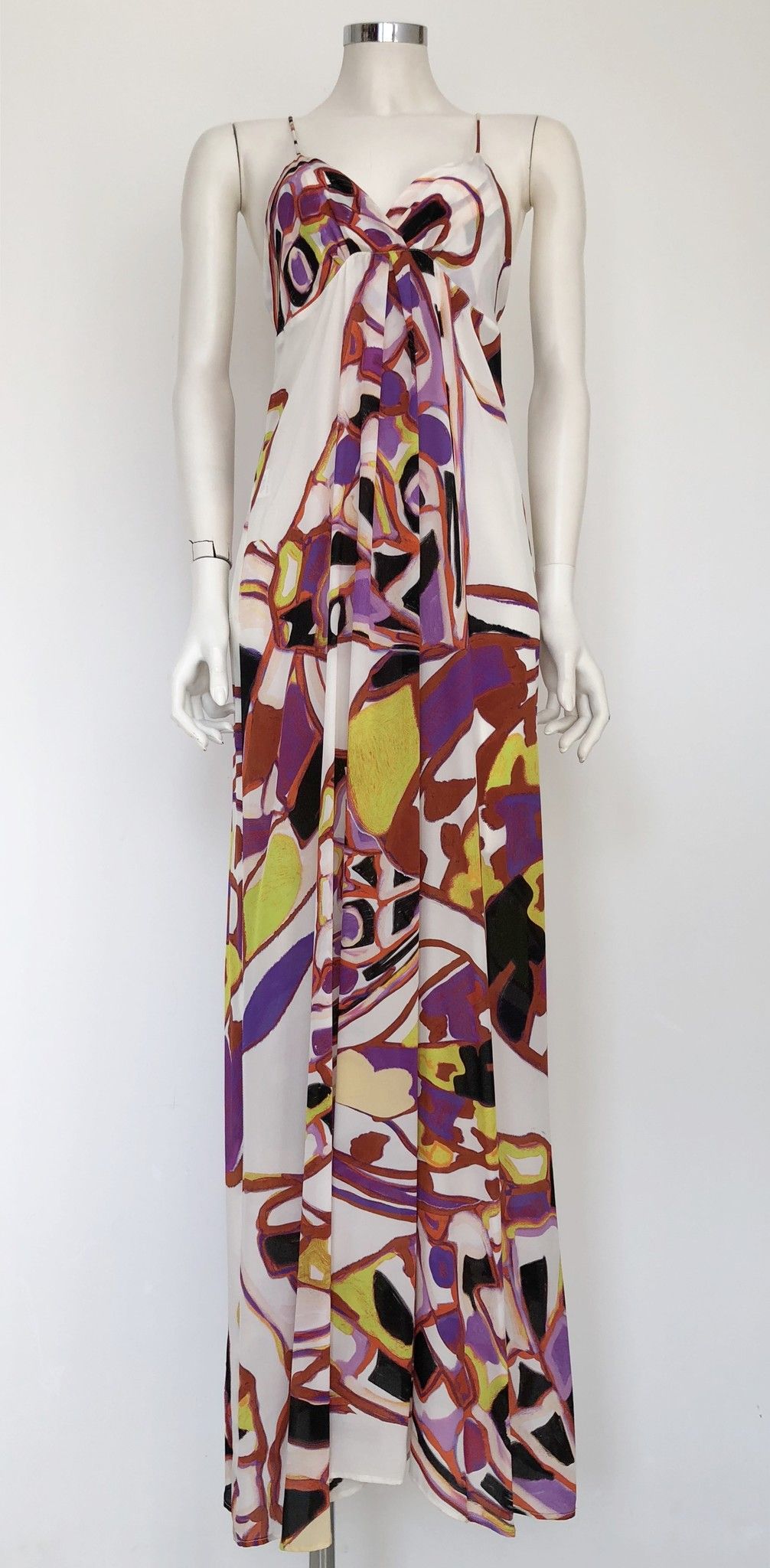 Adele Fado Long Dress in Floral Design Cod.79984