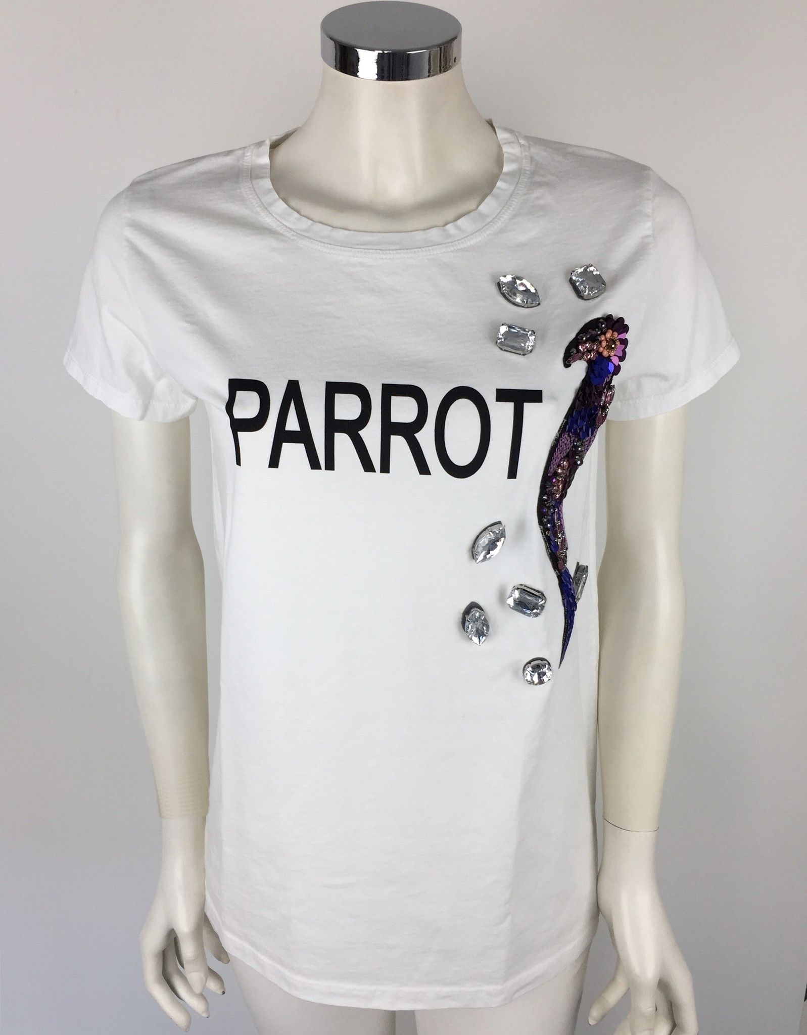 T-Shirt LadyBug con Pappagallo e Pietre Cod.24587P
