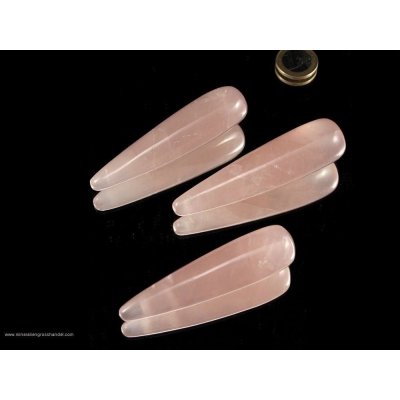 Cristallo in quarzo rosa per massaggio - 1 pezzo