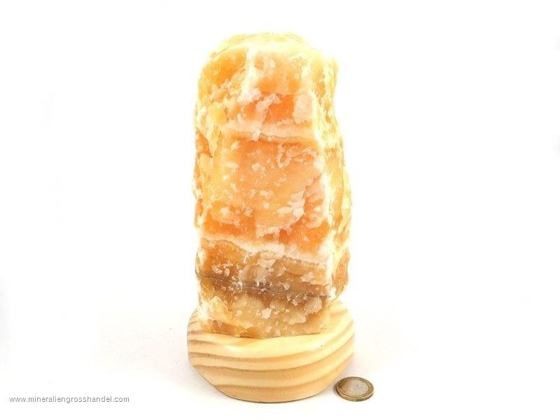 Lampada in calcite arancione