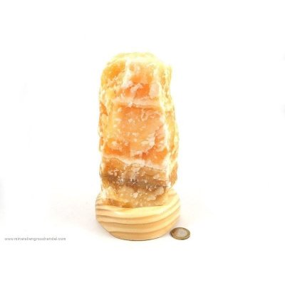 Lampada in calcite arancione