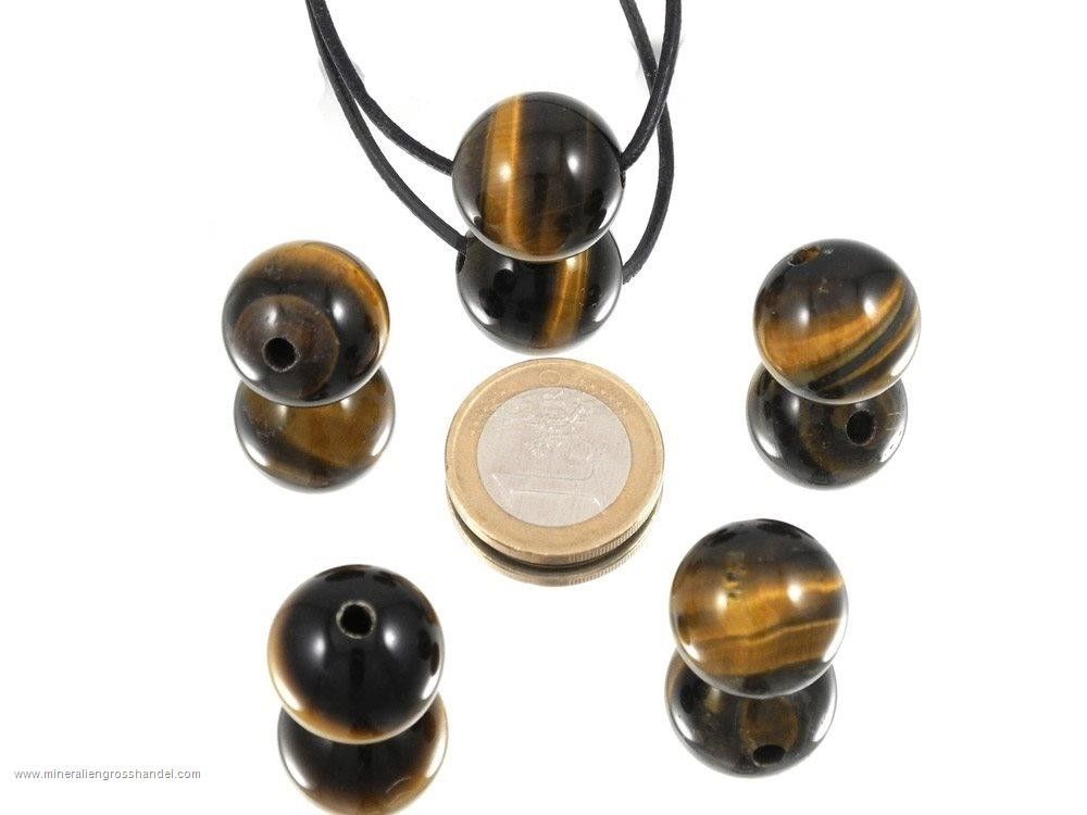 Occhi di tigre 18 mm perforati - 1 pezzo