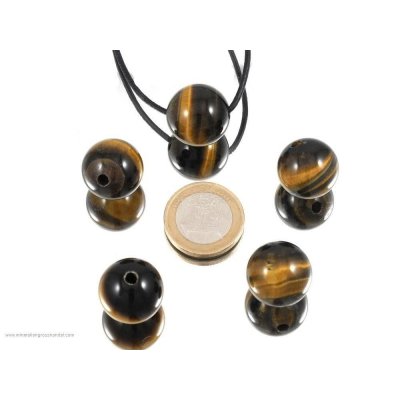 Occhi di tigre 18 mm perforati - 1 pezzo