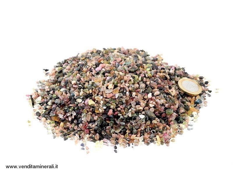 Tormalina multicolore micro pietre burattate - 0,5 kg