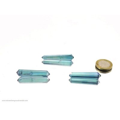 Aqua Aura in doppio cristallo di rocca