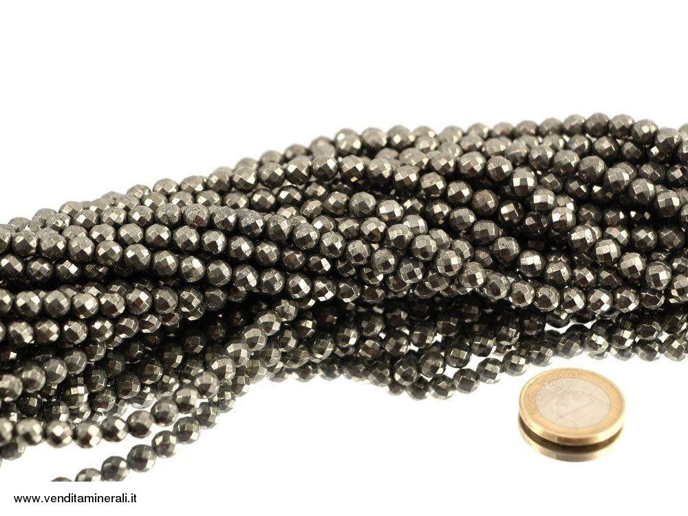Rondelle sfaccettate di pirite