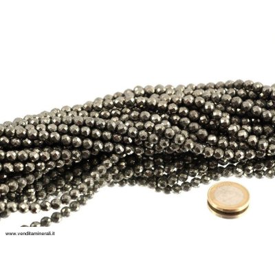 Rondelle sfaccettate di pirite