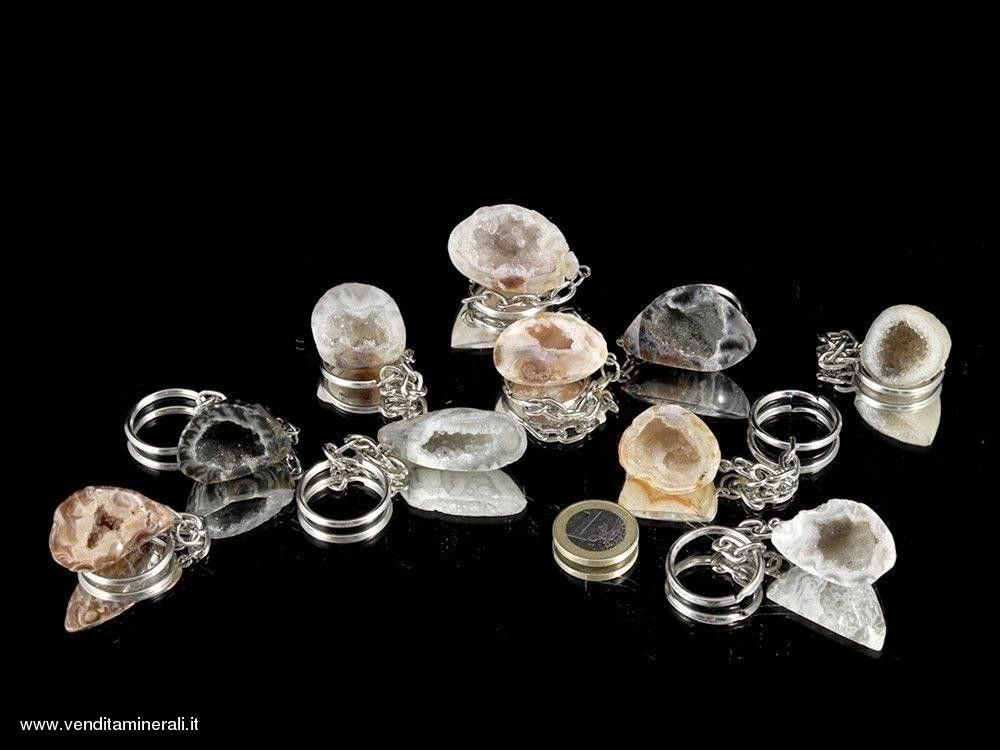 Portachiavi in agata naturale - 1 pezzo