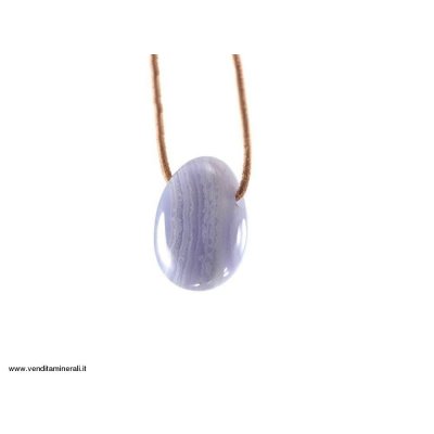 Pendente in calcedonio blu