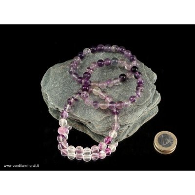 Braccialetto di gioielli in fluorite multicolore 8 mm