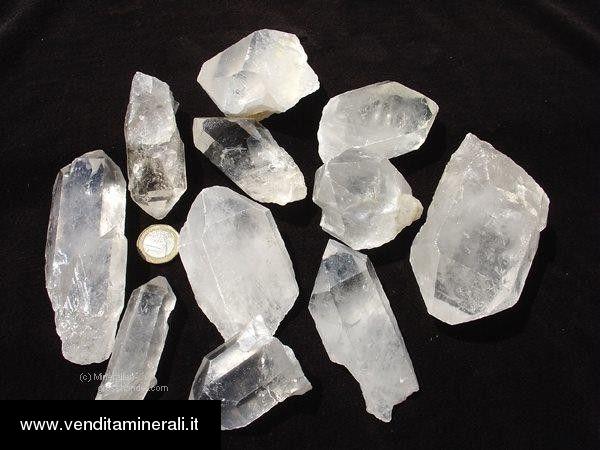 1 kg di cristalli di roccia 6 - 10 cm