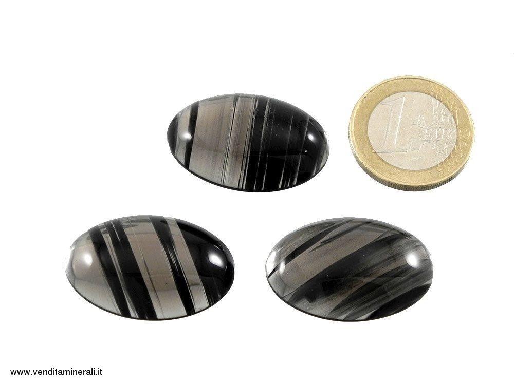 Lamelle d'ossidiana Cabochon 30 x 20 mm