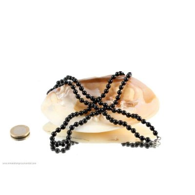 Tormalina nera con catena a palla 6 mm / 45 cm (Sch .rl)