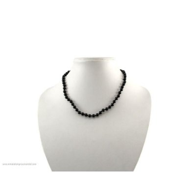 Tormalina nera con catena a palla 6 mm / 45 cm (Sch .rl)