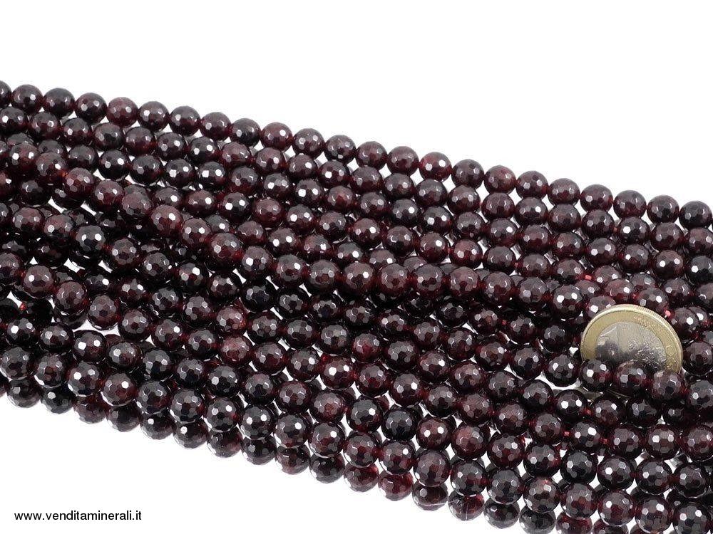 Sfere sfaccettate di granato da 8 mm