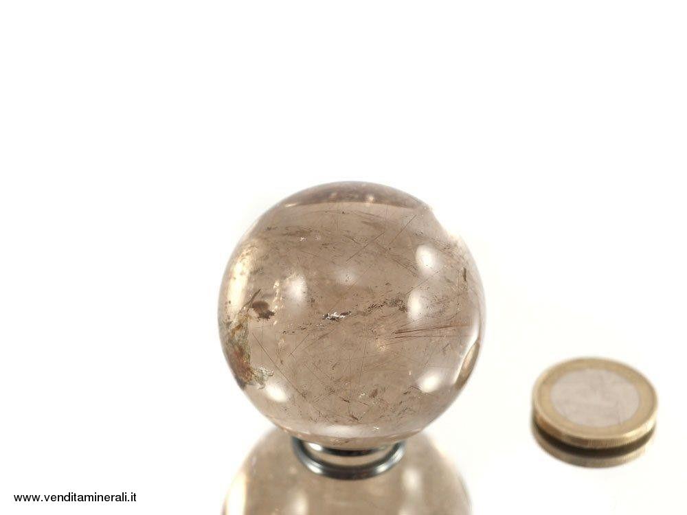Sfera di quarzo rutilo