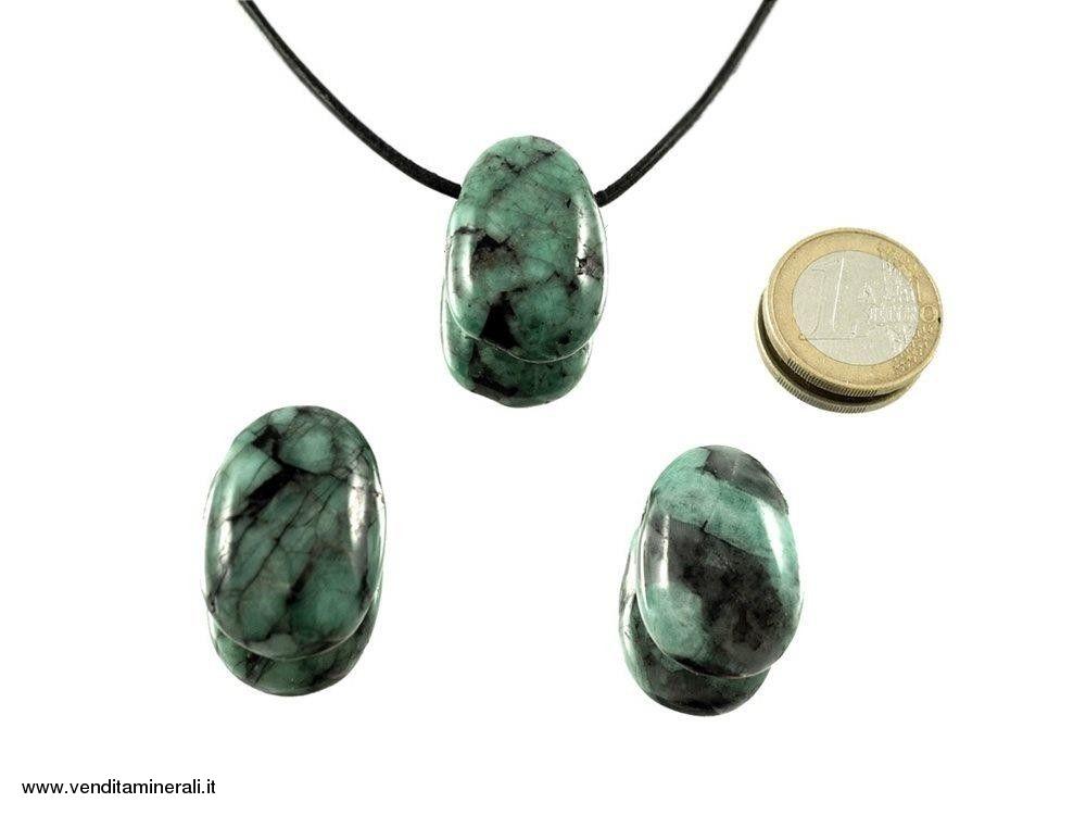 Ciondolo a goccia smeraldo