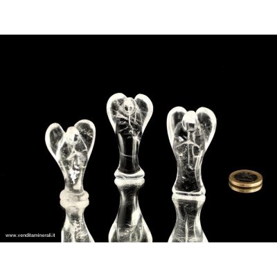 Angelo in cristallo di rocca -. 6 cm