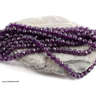 Filo a catena sfaccettata color ametista da 10 mm