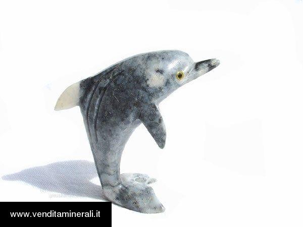 Delfino in marmo naturale
