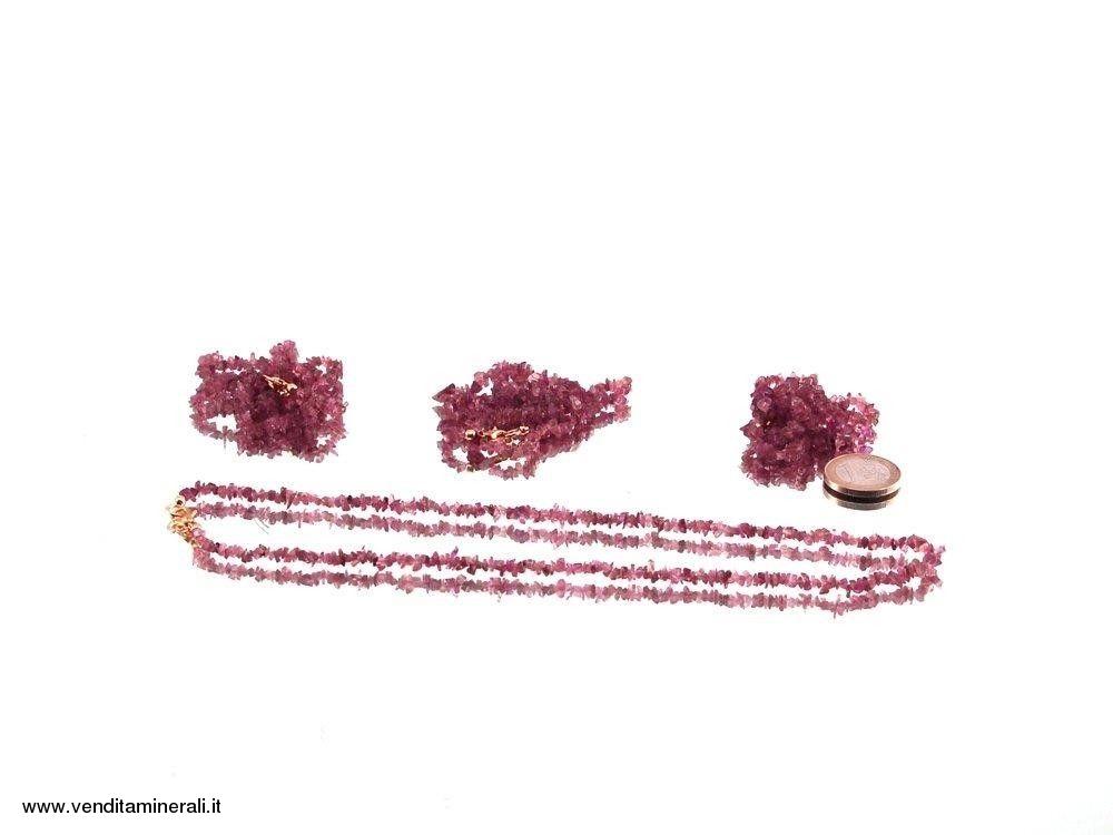 Rubellite - Rotate Tourmaline - Splitterkette