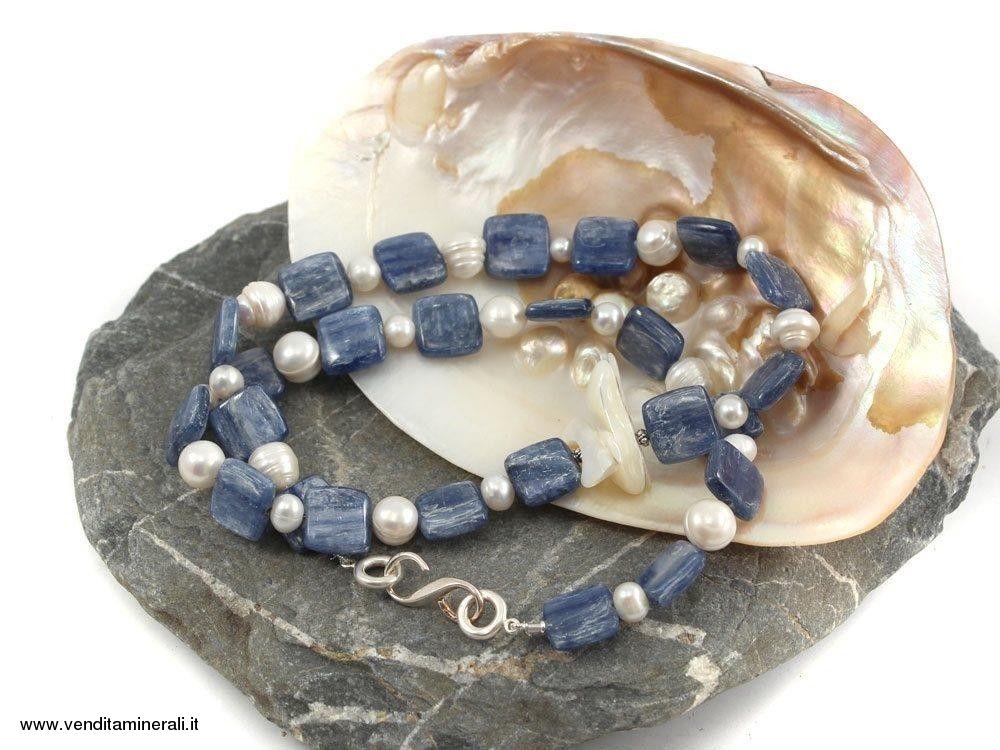 Collana di iperstene  con perle