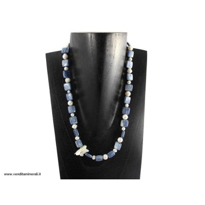 Collana di iperstene con perle
