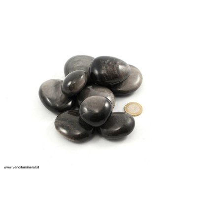Ciottoli d'ossidiana argentata XL 0,5 kg