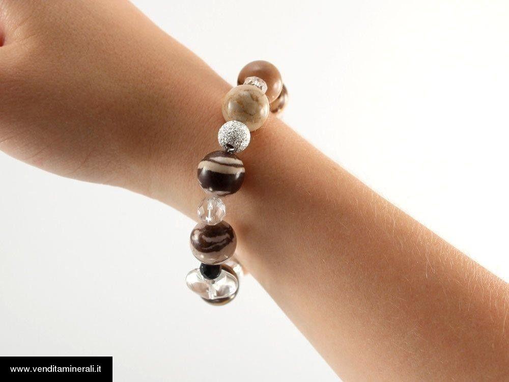 Bracciale di diaspro color cappuccino