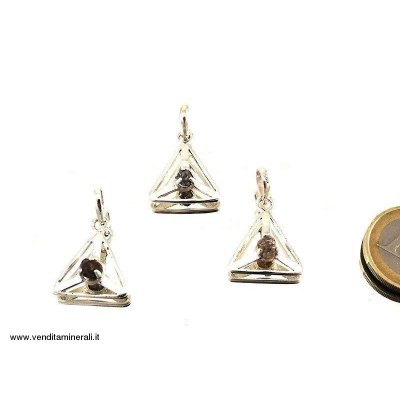 Ciondolo Triangolare con diamante grezzo