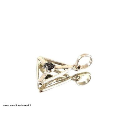 Ciondolo Triangolare con diamante grezzo