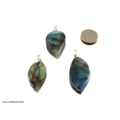Ciondolo labradorite cabochon in argento 925