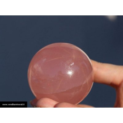 Sfera di quarzo rosa stellato