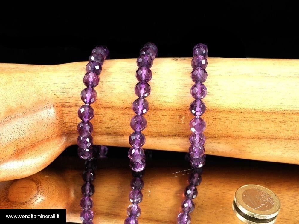 Bracciale sfaccettato ametista