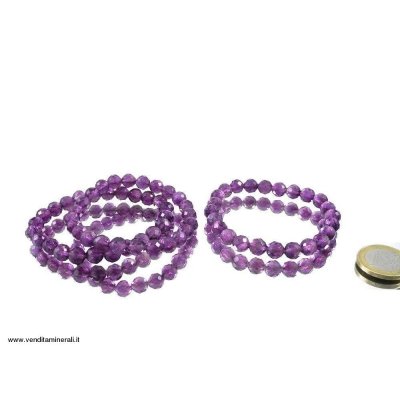 Bracciale sfaccettato ametista