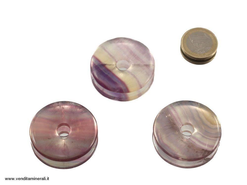 Fluorite arcobaleno a forma di ciambella - 40 mm